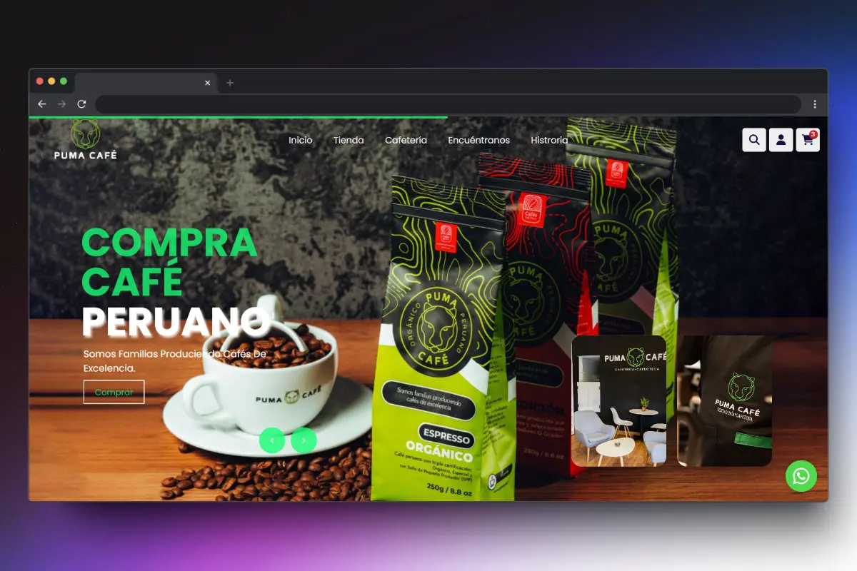 Sistema de Venta de Cafe Online - Puma Café
